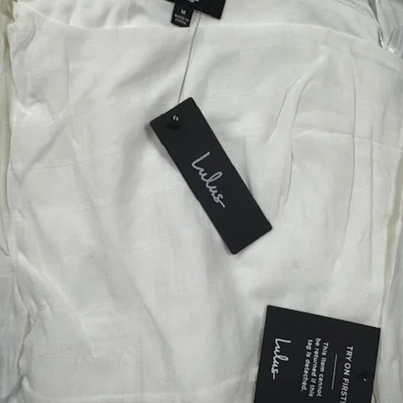 NWT Lulus Adorable Sight White One-Shoulder Tiered Mini Dress - Picture 5 of 8